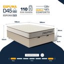 Ver imagem 2 de Cama Box Baú Casal com Colchão de Espuma D45 Double Comfort 138x188x62cm