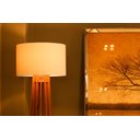 Ver imagem 2 de Luminária Coluna de Chão Ripada Premium Cedro Cru