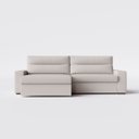 Ver imagem 2 de Sofá Montreal Retrátil e Reclinável 2,40m em Linho Off White - Home Mobily