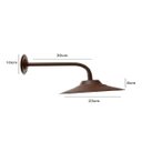 Ver imagem 2 de Kit 4 Arandela Retrô Externa Prato Alumínio Braço Curvo 30cm Marrom