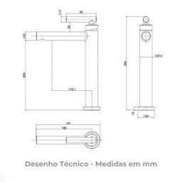 Misturador Monocomando Bica Alta Beta 2885.c109 Cromado Deca - 3