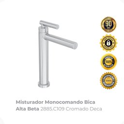 Misturador Monocomando Bica Alta Beta 2885.c109 Cromado Deca - 2