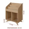 Estante para Livros Infantil Aveiro Oak Veguas Shop Jm - 4