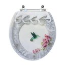 Ver imagem 2 de Assento Sanitário Sabatini e Lixeira Decoradas Preto