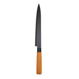 Jogo 4 Facas do Chef, Peixeira, Japonesa, Legumes Wood Black - 5