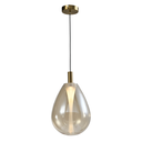 Ver imagem 2 de Pendente Thunder 23 Ambar 3000k 3w Bivolt 23x28cm Dourado e Vidro Conhaque - Skylight Sky-4042m