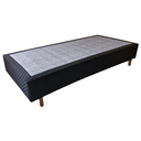 Ver imagem 2 de Base Box Solteiro Somier Preta 88x188x25 + Pés