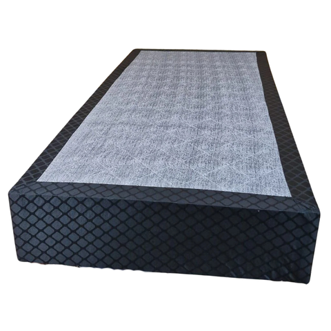 Base Box Solteiro Somier Preta 88x188x25 + Pés