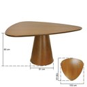 Ver imagem 4 de Mesa de Jantar Cone 6 Lugares Triangular MDF 156cm Amêndoa Decorise