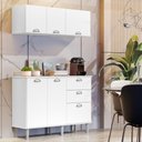 Ver imagem 2 de Cozinha Compacta Completa Star Armario / Balcão e Paneleiro:Branco
