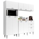 Ver imagem 1 de Cozinha Compacta Completa Star Armario / Balcão e Paneleiro:Branco