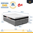 Ver imagem 4 de Cama Box Baú com Colchão de Espuma D45 Castor Black & White Super King 193cm