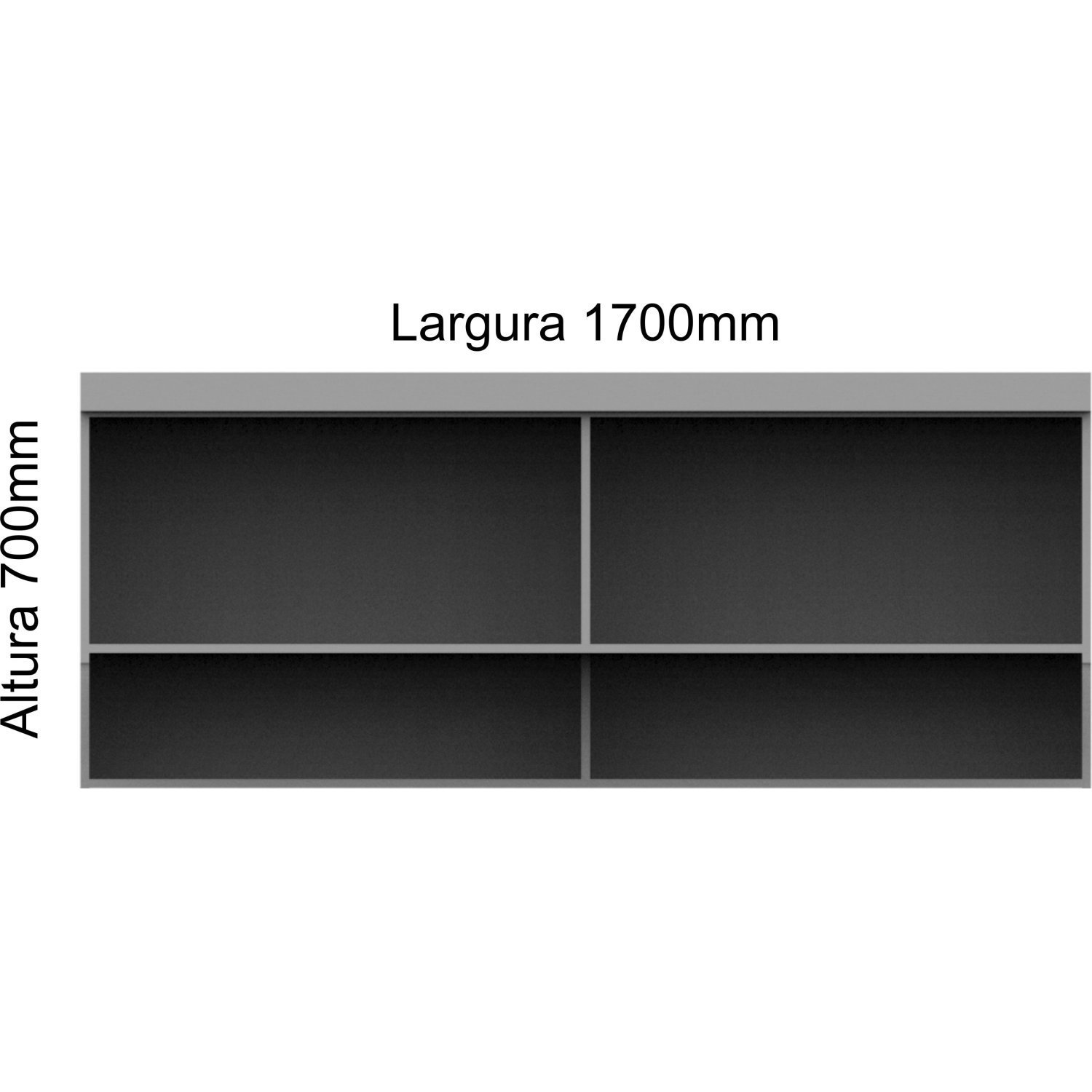 Armário Aéreo Ponte Modulado 2 Portas Infinity  - 4