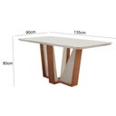 Ver imagem 3 de Conjunto de Jantar Mesa Tampo MDF/Vidro com 4 Cadeiras Firenze Veneza  LJ Móveis