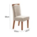 Ver imagem 5 de Conjunto de Jantar Mesa Tampo MDF/Vidro com 4 Cadeiras Firenze Veneza  LJ Móveis