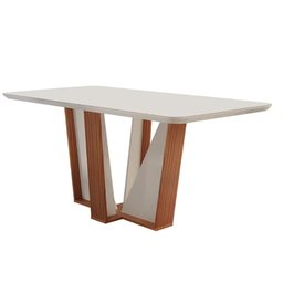 Conjunto de Jantar Mesa Tampo MDF/Vidro com 4 Cadeiras Firenze Veneza  LJ Móveis - 6