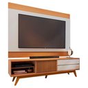 Ver imagem 1 de Rack Veneza e Painel Nilo Tv 75 Pol 200 Cm Freijo Off White Matte Colibri