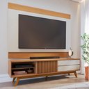 Ver imagem 2 de Rack Veneza e Painel Nilo Tv 75 Pol 200 Cm Freijo Off White Matte Colibri