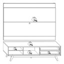 Ver imagem 4 de Rack Veneza e Painel Nilo Tv 75 Pol 200 Cm Freijo Off White Matte Colibri