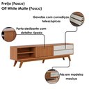 Ver imagem 6 de Rack Veneza e Painel Nilo Tv 75 Pol 200 Cm Freijo Off White Matte Colibri
