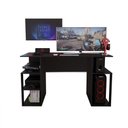 Ver imagem 2 de Mesa Gamer Escrivaninha para Computador com Espaço Gabinete - Preto