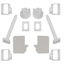 Ver imagem 5 de Kit Conjunto Fixação para Assento Vaso Sanitário Almofadado Cinza Claro| Astra