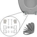 Ver imagem 4 de Kit Conjunto Fixação para Assento Vaso Sanitário Almofadado Cinza Claro| Astra