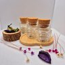 3 Velas Aromáticas Potes de Vidro 30 Gramas com Mini Tronco - 1