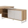 Mesa para Escritório em L 136x136cm com Balcão 2 Portas Nobile Home Office Artesano - 8