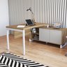Mesa para Escritório em L 136x136cm com Balcão 2 Portas Nobile Home Office Artesano - 2