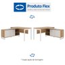 Mesa para Escritório em L 136x136cm com Balcão 2 Portas Nobile Home Office Artesano - 17