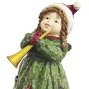 Ver imagem 6 de Escultura Menina Trompetista Natalina em Pé Decorativa 18cm