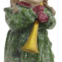 Ver imagem 5 de Escultura Menina Trompetista Natalina em Pé Decorativa 18cm