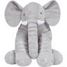 Almofada para Bebê Dormir 60cm Elefante de Pelúcia Gigante Buba Cinza - 1
