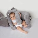 Ver imagem 2 de Almofada para Bebê Dormir 60cm Elefante de Pelúcia Gigante Buba Cinza