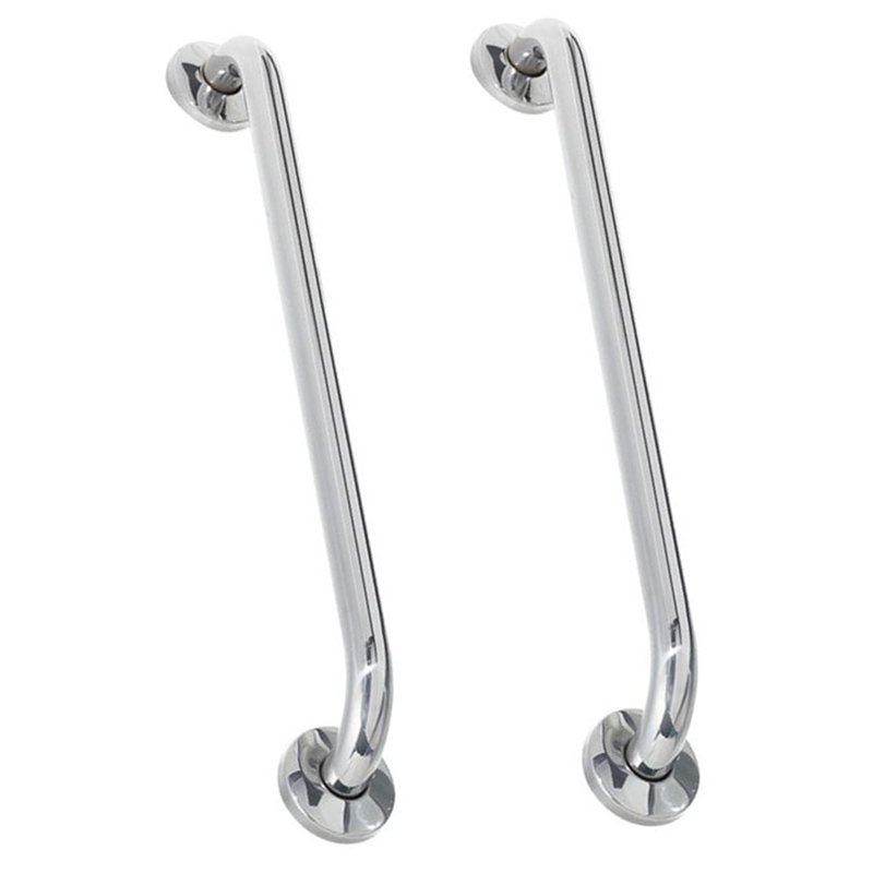 Alça Apoio Barra 60cm Inox Kit 2 uni Banheiro Idoso Deficiente Acessibilidade Cadeirante