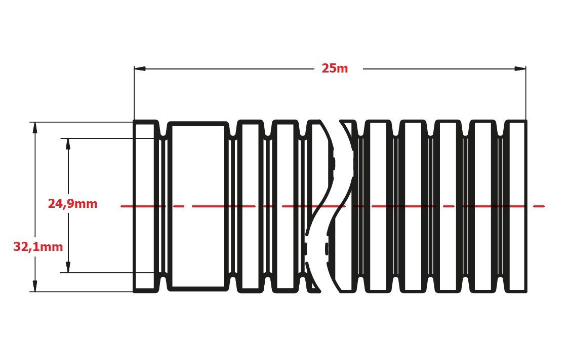 Eletroduto de PVC Corrugado Flexível LR 1" - 25m Krona - 2