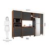 Cozinha Modulada Completa com 5 Peças 8 Portas 3 Gavetas e Mini Adega 100% MDF Vicenza - 3