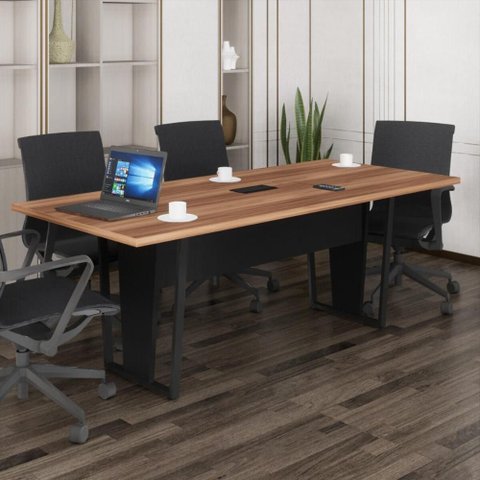 Mesa de Escritório Reunião 200cm com Caixa de Tomadas Multimóveis CR25335 