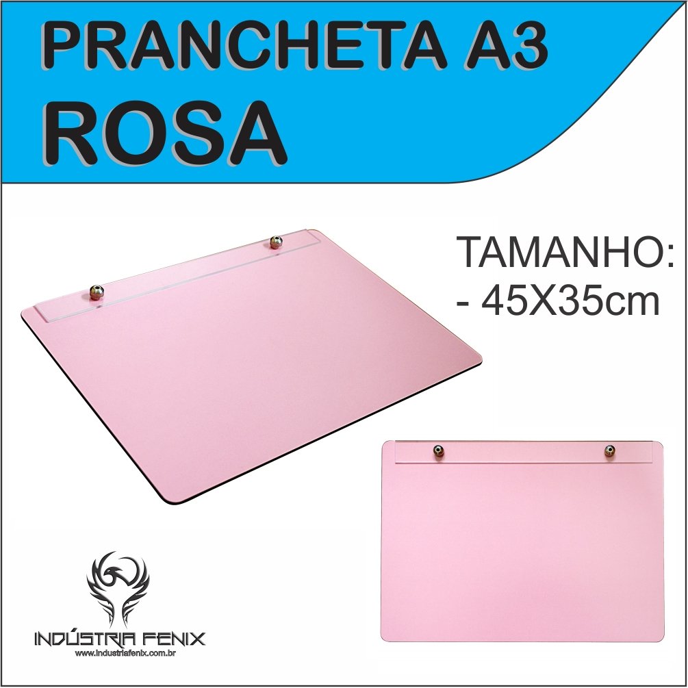 Prancheta Portátil Desenho Técnico Madeira ROSA A3 - Fenix