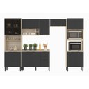 Ver imagem 6 de Cozinha Completa Modulada Firenze 05 Peças 14 Portas e 02 Gavetas Cinza/Avena/Grafito