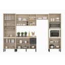 Ver imagem 5 de Cozinha Completa Modulada Firenze 05 Peças 14 Portas e 02 Gavetas Cinza/Avena/Grafito