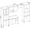 Ver imagem 4 de Cozinha Completa Modulada Firenze 05 Peças 14 Portas e 02 Gavetas Cinza/Avena/Grafito