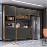 Cozinha Modulada Completa com 5 Peças 8 Portas 3 Gavetas e Vidro Reflecta 100% MDF Vicenza - 1
