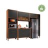 Cozinha Modulada Completa com 5 Peças 8 Portas 3 Gavetas e Vidro Reflecta 100% MDF Vicenza - 2