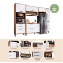 Ver imagem 6 de Cozinha Modulada Completa com 5 Peças 8 Portas 3 Gavetas e Vidro Reflecta 100% MDF Vicenza