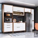Ver imagem 1 de Cozinha Modulada Completa com 5 Peças 8 Portas 3 Gavetas e Vidro Reflecta 100% MDF Vicenza