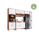 Ver imagem 2 de Cozinha Modulada Completa com 5 Peças 8 Portas 3 Gavetas e Vidro Reflecta 100% MDF Vicenza