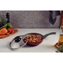 Ver imagem 3 de Frigideira Funda Tramontina Paris em Alumínio 26 Cm 2,9 L Antiaderente Vermelho com Tampa de Vidro