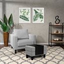 Ver imagem 1 de Conjunto Poltrona com Puff Baú 60cm e Bandeja Antúrio CabeCasa MadeiraOriginals